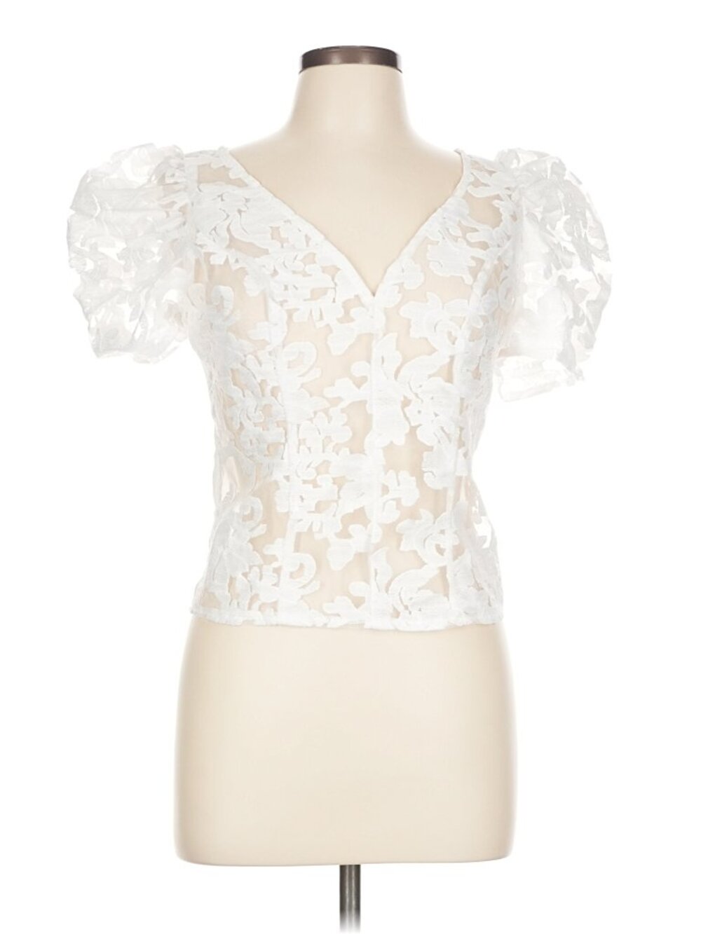 Peach Brand Puff Sleeve Blouse sz L